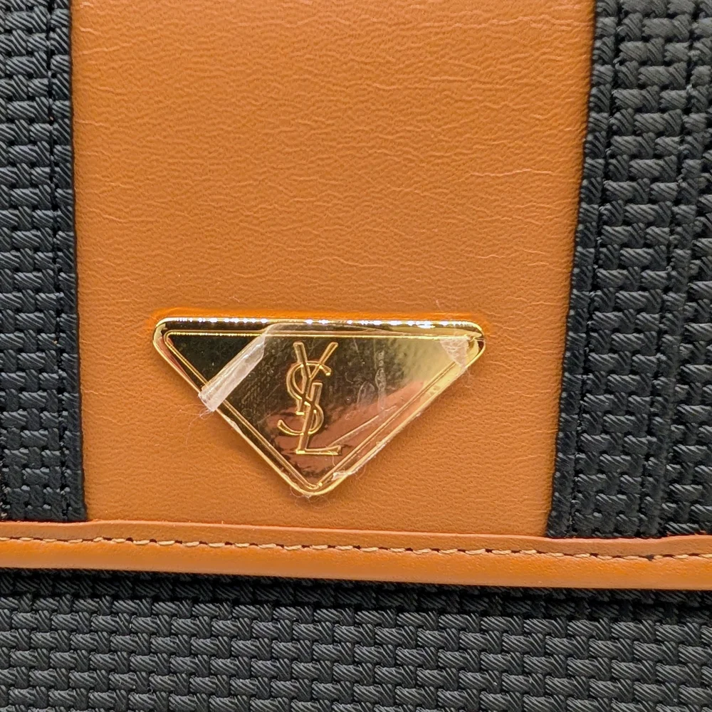 Yves Saint Laurent Black and Tan Clutch - Picture 2 of 9